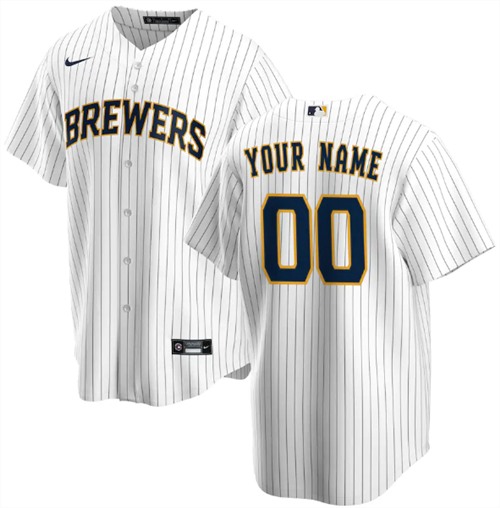 Men's Milwaukee Brewers Customized Stitched MLB Jersey